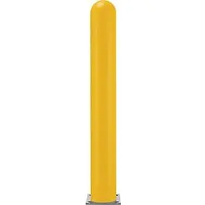 Global BOL6YL 6 in. HDPE Dome Top Smooth Bollard Post Sleeve, Yellow