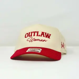 Outlaw Woman Embroidered Trucker Hat Snapback Adjustable
