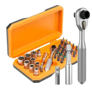 42 in 1 Precision Screwdriver Set Ratchet Handle Portable Pen Manual Hand Tool Kit Wireless Cordless Magnetic Mini Small Bit for Mobile Cell Phone Watch Repair Home Household Micro Laptop PC Multifunctional Professional