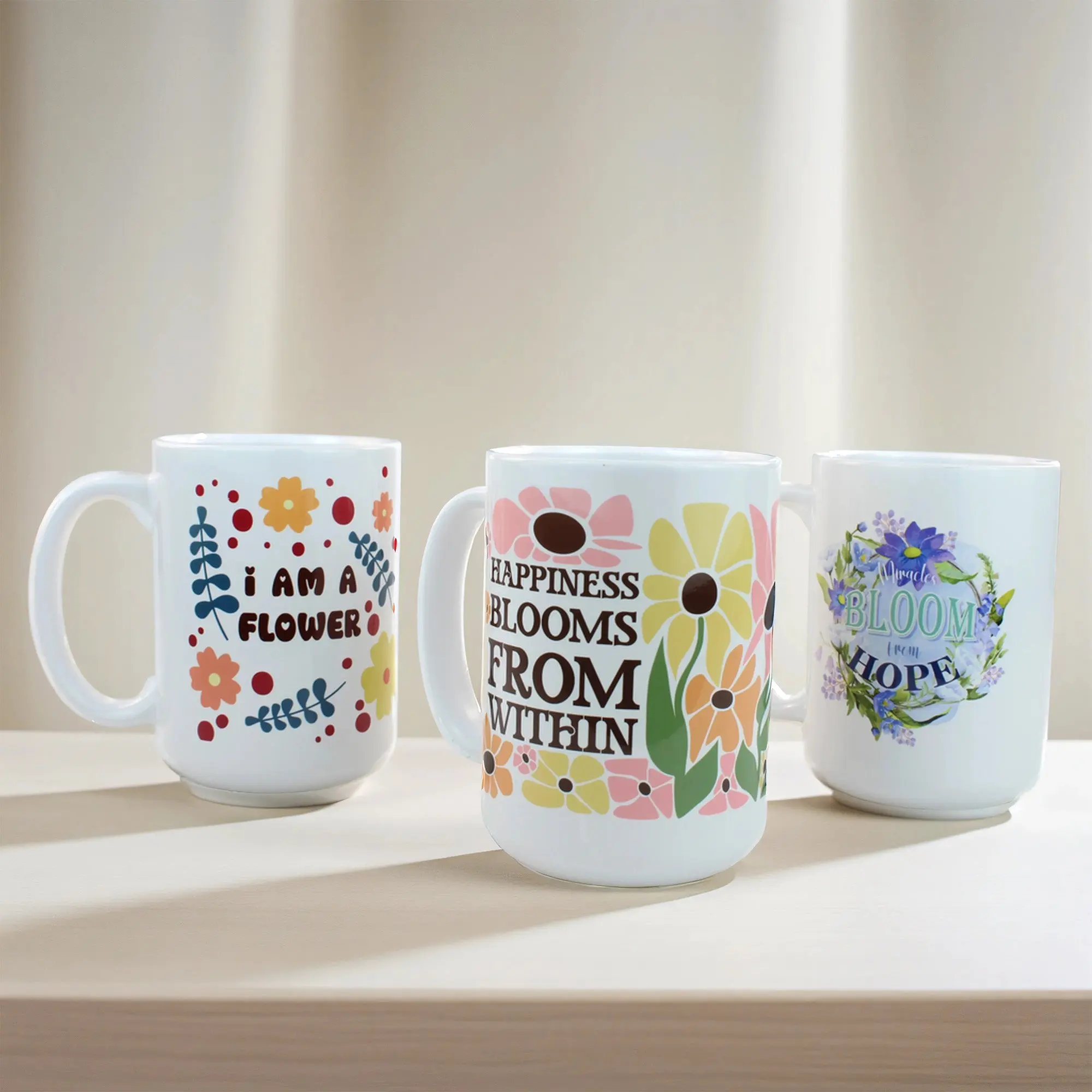 15oz Coffee Mug With Floral Designs, Spring Flowers, Great Gift for Coffee  Lovers Drinkware Printed - TikTok Shop