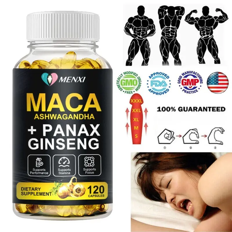 Maca Root Capsules 10000mg, Peruvian Maca Extract for Men & Women 240 Capsules