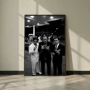 [SALE UP TO 45%] Mafia Wall Art Poster, Crime Movie Decor, Mob Boss Art, Vintage Noir Wall Art