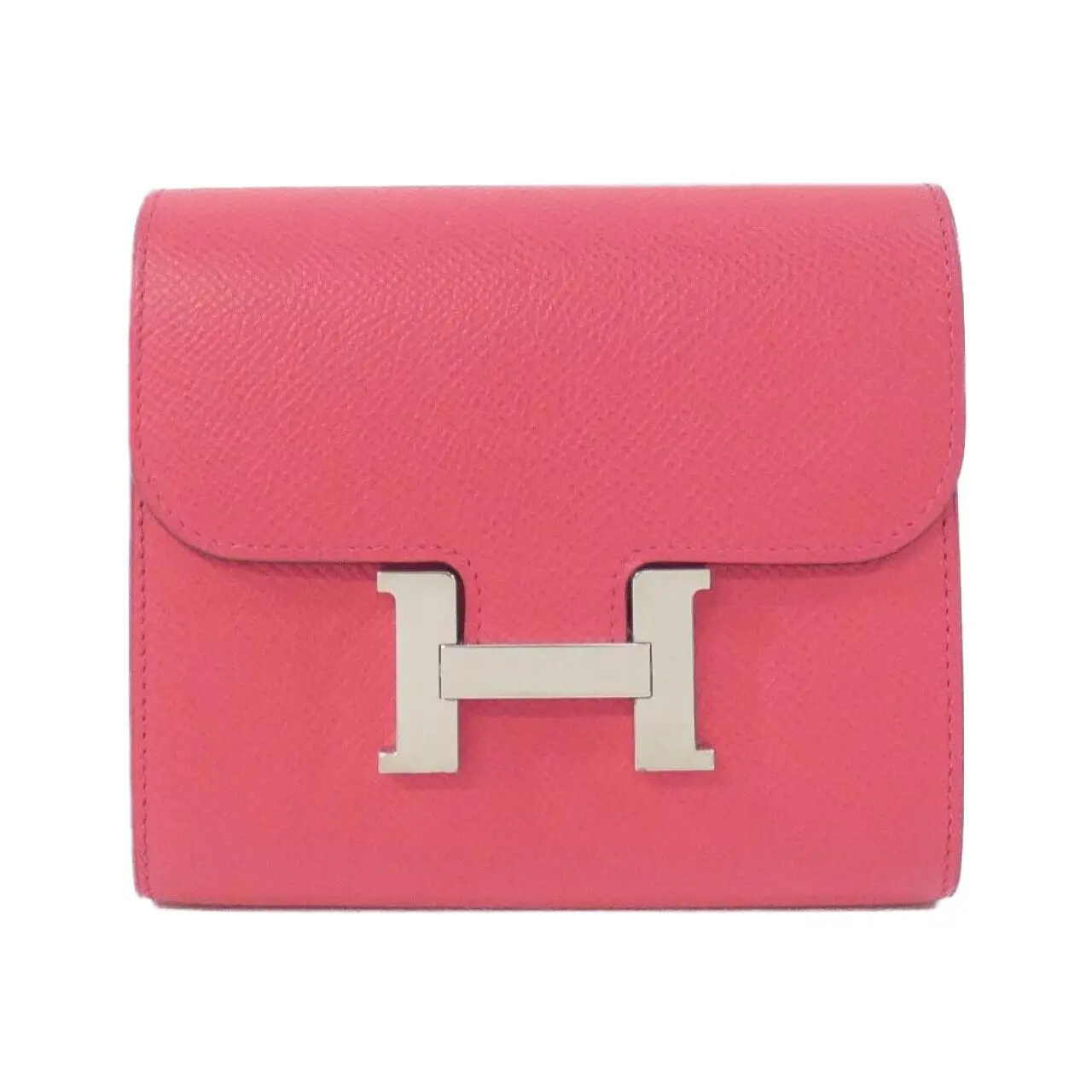 Pre-owned HERMÈS Calfskin Small Leather Goods Hermes Constance Compact Epsom Wallet