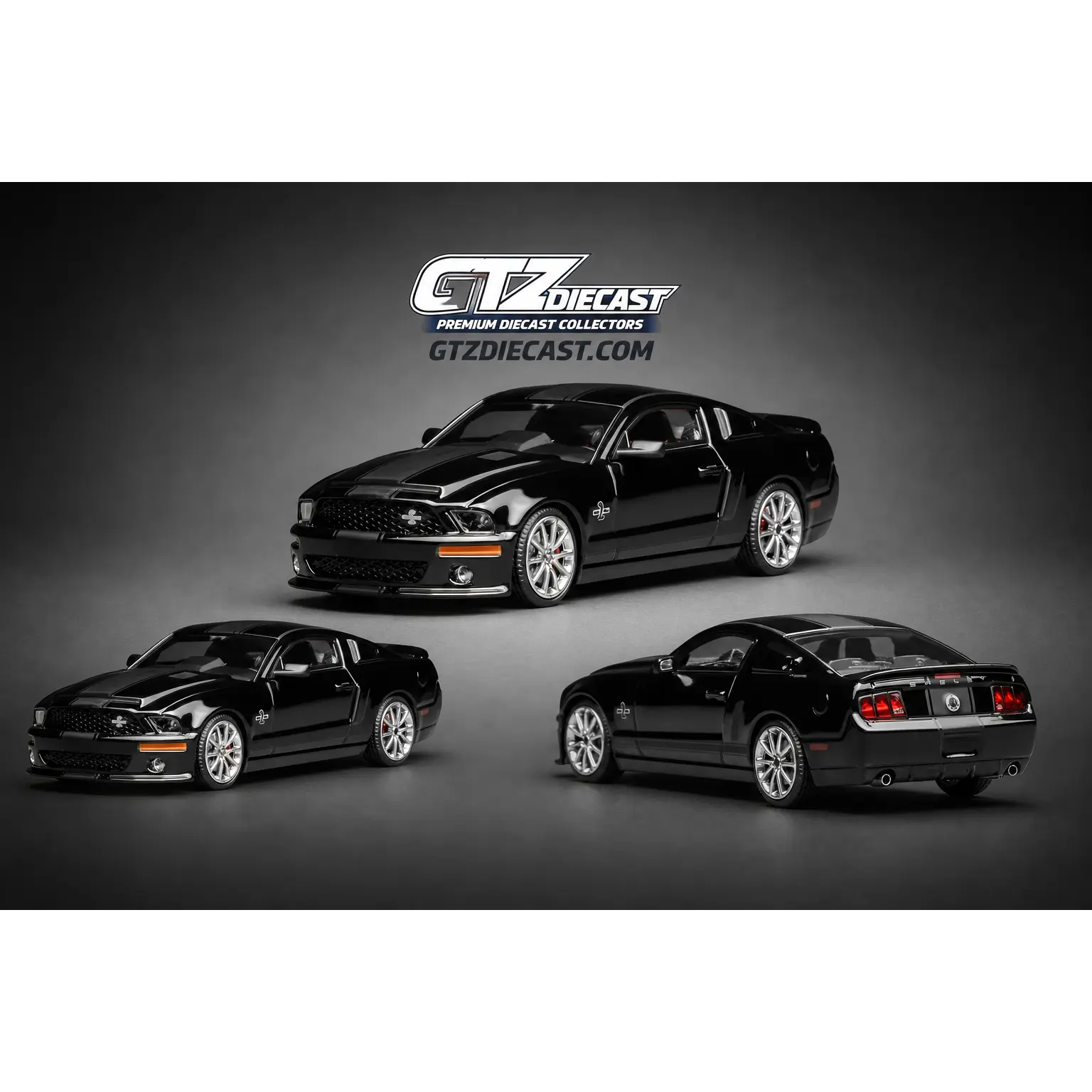 Ford Mustang Shelby GT500 Super Snake 2007 BLACK GL-1251006C Motorhelix x Greenlight 1:64