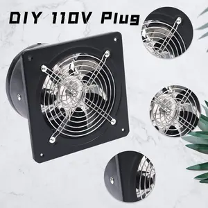 6 Inch Shutter Exhaust Fan 2800RPM 650m³/h Airflow 50dB Quiet Iron Ventilation for Kitchen Bathroom Basement Garage Office Moisture Odor Removal