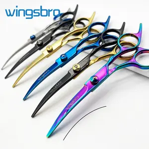 Professional Pet Grooming Scissors, Curved Safety Dog Clippers for Teddy Hair Trimming, Essential Pet Beauty Tools, Durable Design
