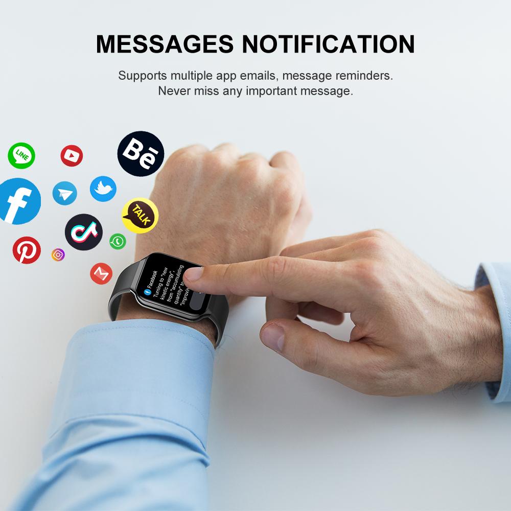 Summervibes Smart Watch for Men & Women Bluetooth Call Blood Oxygen Heart Rate Monitor 140+ Workout Modes 30-Day Battery Waterproof Fitness Watch IP68 Android iOS Compatible - Wearable