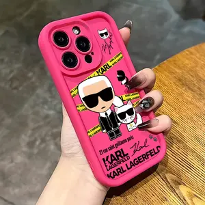 Fashion Cartoon Karls Cats Phone Case Cellphone Casing Suitable for iPhone 17 16e 16 15 14 13 12 11 Mini Pro Max Air X XR XSMAX 8 7 Plus Anti Fall Soft TPU Back Cover