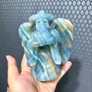 Blue onyx crystal pumpkin ghost 1.28kg