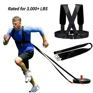 Heavy Duty Sled Harness for Speed Training - 3,000 lbs Breaking Strength Resistance Vest for Tire Pulling, Sled Drills & Football Agility