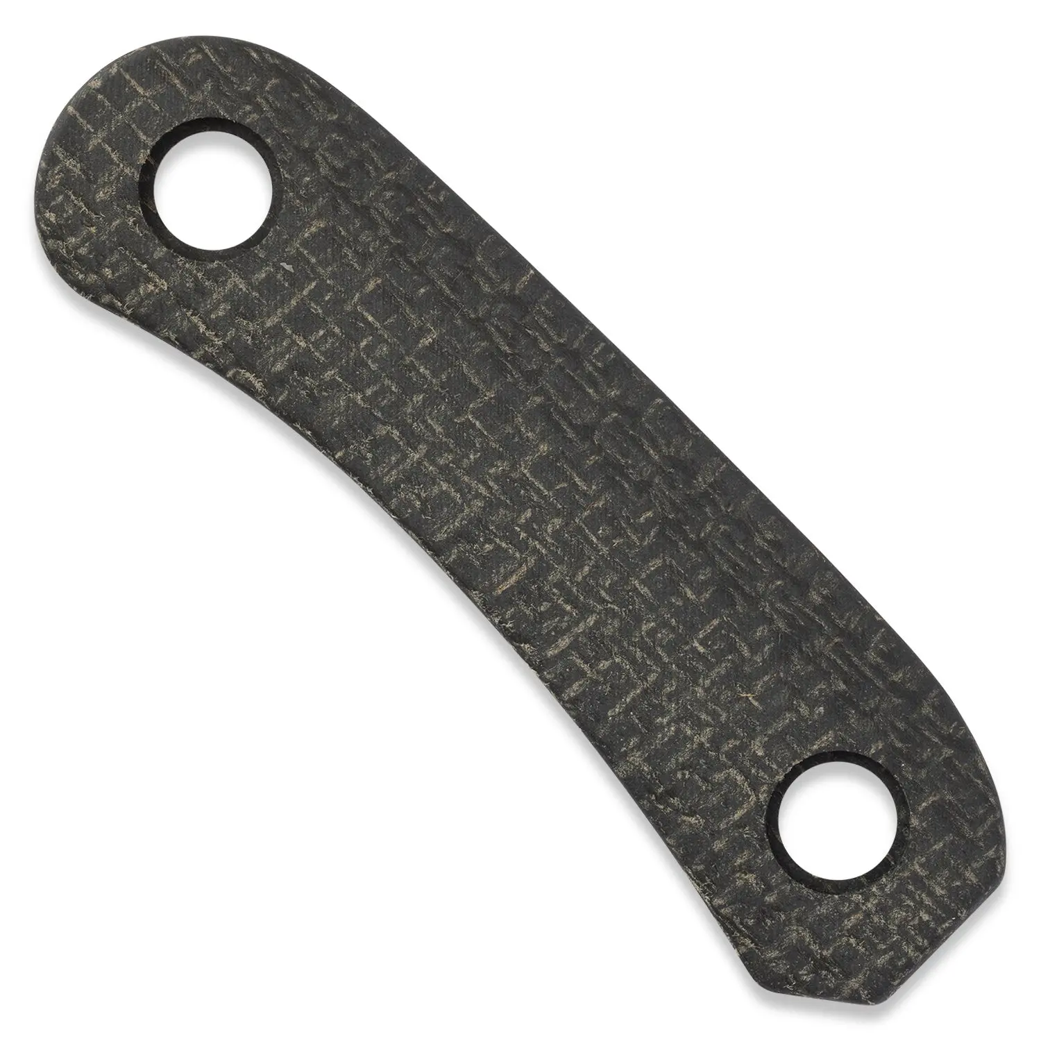 Lander 4 Knife Scales - Black Burlap Micarta