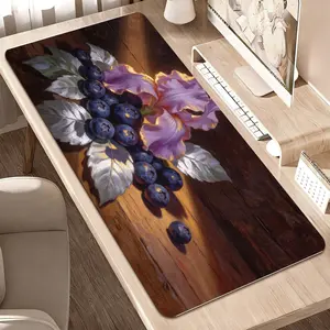 LIVEKEY XXL Clear Gaming Mouse Pad 31.5x15.75" with Aesthetic Kitchen Design  Non Slip Base & Stitched Edges for Smooth Control. Large Mouse Mat for PC Gamer  Clear Mouse Pad with Cute Fruit Pattern.