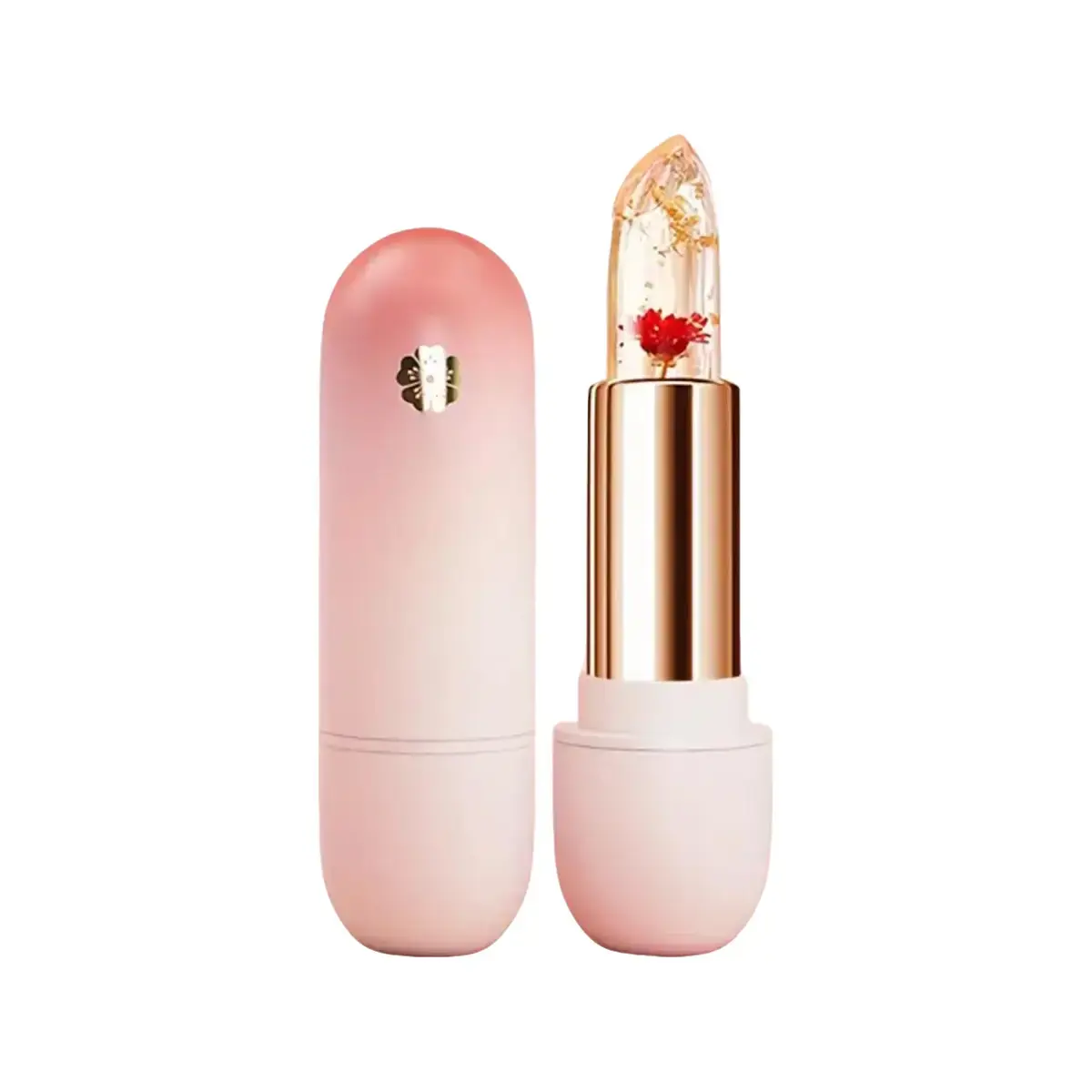 2 Pack Crystal Flower Jelly Lipstick,Magic Color Changing Lipstick,PH Clear Temperature Color Changing Lip Gloss,Lip Balm,Long Lasting Nourishing Moisturizing Lip Stick Makeup Moisturize Aesthetic Pigment Hydrate Moisturizer Hydrating Moisture Cosmetic