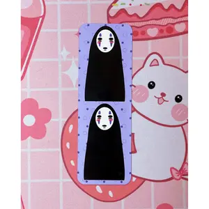 No-Face Bookmark | Glossy Laminated Ghibli Bookmark | Spirited Away Anime Gift | Rounded Corners