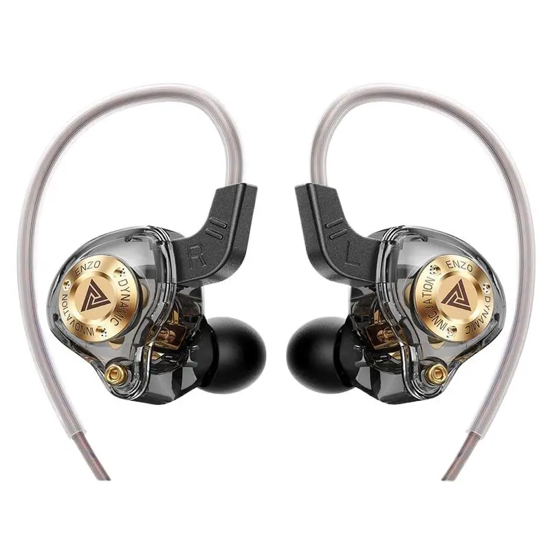 QKZ ENZO 2025 HiFi Wired Earphones – Noise-Cancelling Gaming Headset with Mic, 8D Stereo Sound, Bass-Boosted for Sports/Gym gym sport game
