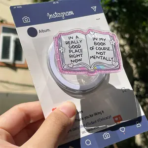 In A Really Good Place MagSafe Phone Grip: Bookish Magnetic Phone Holder, Cute Grip for Phone or Kindle, Introvert Booktok, Ideal Gift