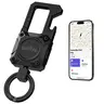 Smart Tracking Tag Keychain iOS Only Find My Compatible, Heavy Duty Carabiner with GPS Bluetooth Tracker, Bottle Opener, Rechargeable Portable Camping Accessories with Loud Speaker, Batteries Included for Car Keys