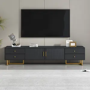VIBE HAUS TV Stand for 65+ Inch TV, Entertainment Center TV Media Console Table, Modern TV Stand with Storage, TV Console Cabinet Furniture for Living Room