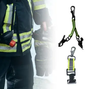 Metalized Nylon Glove Clip, Single and Dual Hooks, Toothed Grip Design, High Visibility, Ideal for Firefighters, Construction Workers, Outdoor Enthusiasts