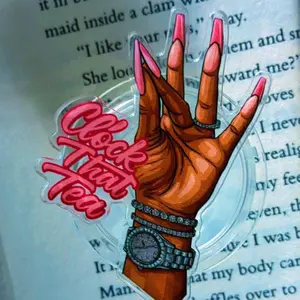 Clock That Tea kindle Grip Phone Grip, Cute Decor Item for Phone, Aesthetic Gift for Her magnetic mount sticky pop socket