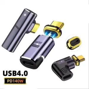Pd140w Usb4.0 40gbps Thunderbolt3 Magnetic Adapter, USB-C to Type-C Fast Charging Cable, 8k@60hz USB Type C Converter