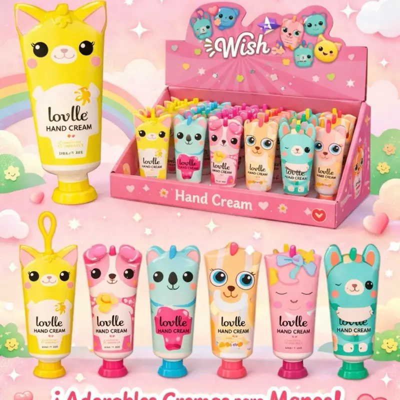 6 Hand Cream with Keychain 6 Unique Flavors and Fragrances for Fresh & Hygienic Hand Care