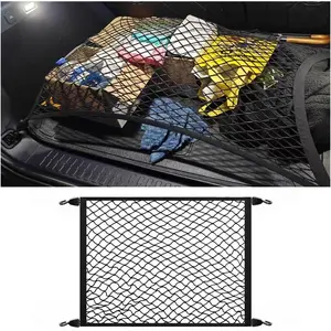 Cargo Net for SUV,Upgraded Highly Elastic Truck Cargo Net with Trunk Net Hooks - Stretch to 62.99"X47.24",Premium Truck Bed Netting for Cargo for Car Organizer and Storage