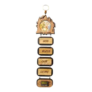 God Bless Our Home Olive Wood Wall Hanging from the Holy Land