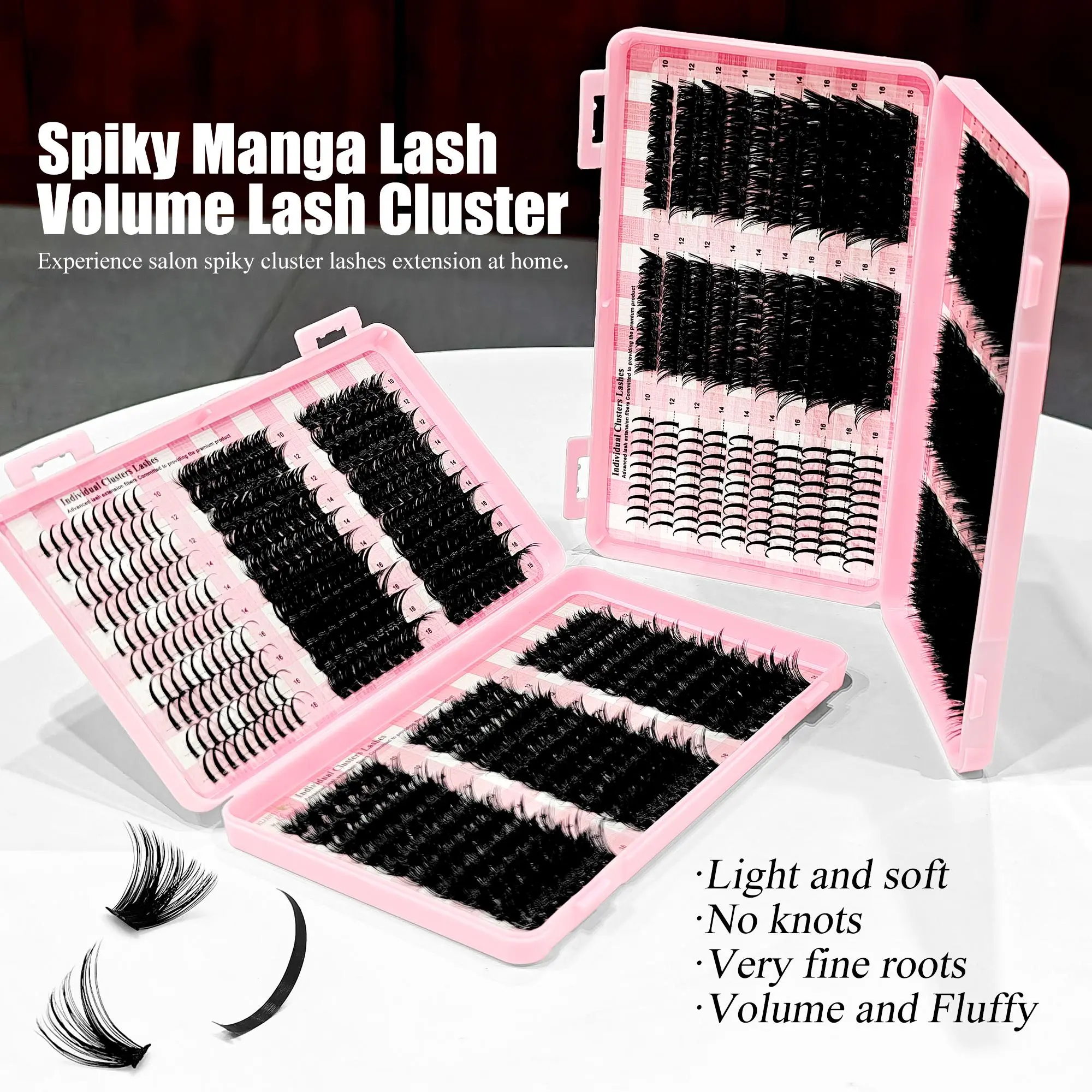 LAKANAKU Manga DIY Lashes Book Lash Cluster Tray Bottom Clusters Volume Set Eyelash Extensions Individual Eyelashes Wholesale 2026 New