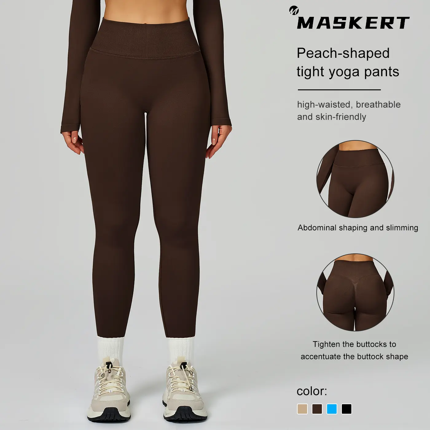 MASKERT Women's High Waist Sports Leggings, Breathable Quick-Dry Comfortable, for Yoga Workouts, All Seasons summerwins Activewear For Fitness Activewear Pants tiktokshopbacktoschool