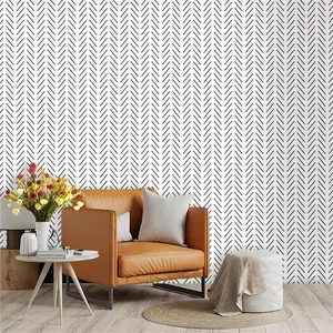 1 piece of minimalist geometric line printed wallpaper, used for renovating bedroom, living room, kitchen, bathroom walls, cabinets, and home decoration wallpaper