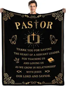 Pastor Appreciation Gifts Pastor Blanket Pastor Gifts for Men Unique Gifts for Pastor Christian Blankets Religious Throw Blankets 50"x60"