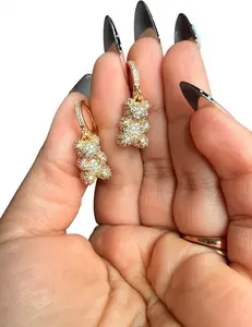 Iced Out Gummy Bear Earrings