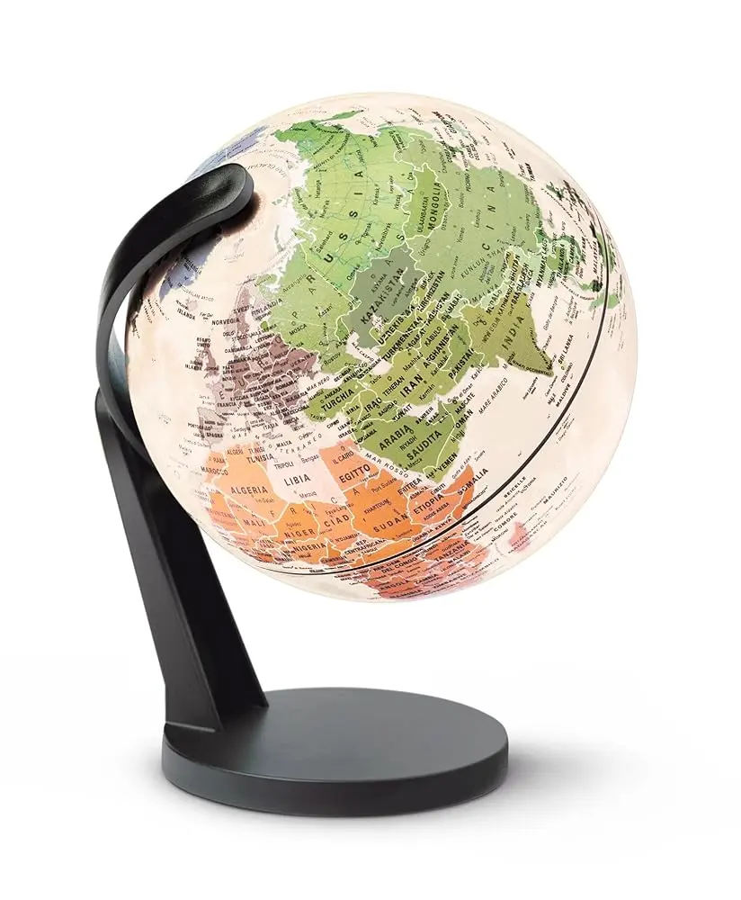 Small Antique Earth Globe - Office Stationery, Home Classroom Decorations, STEM Learning Tool, Homeschool Supplies