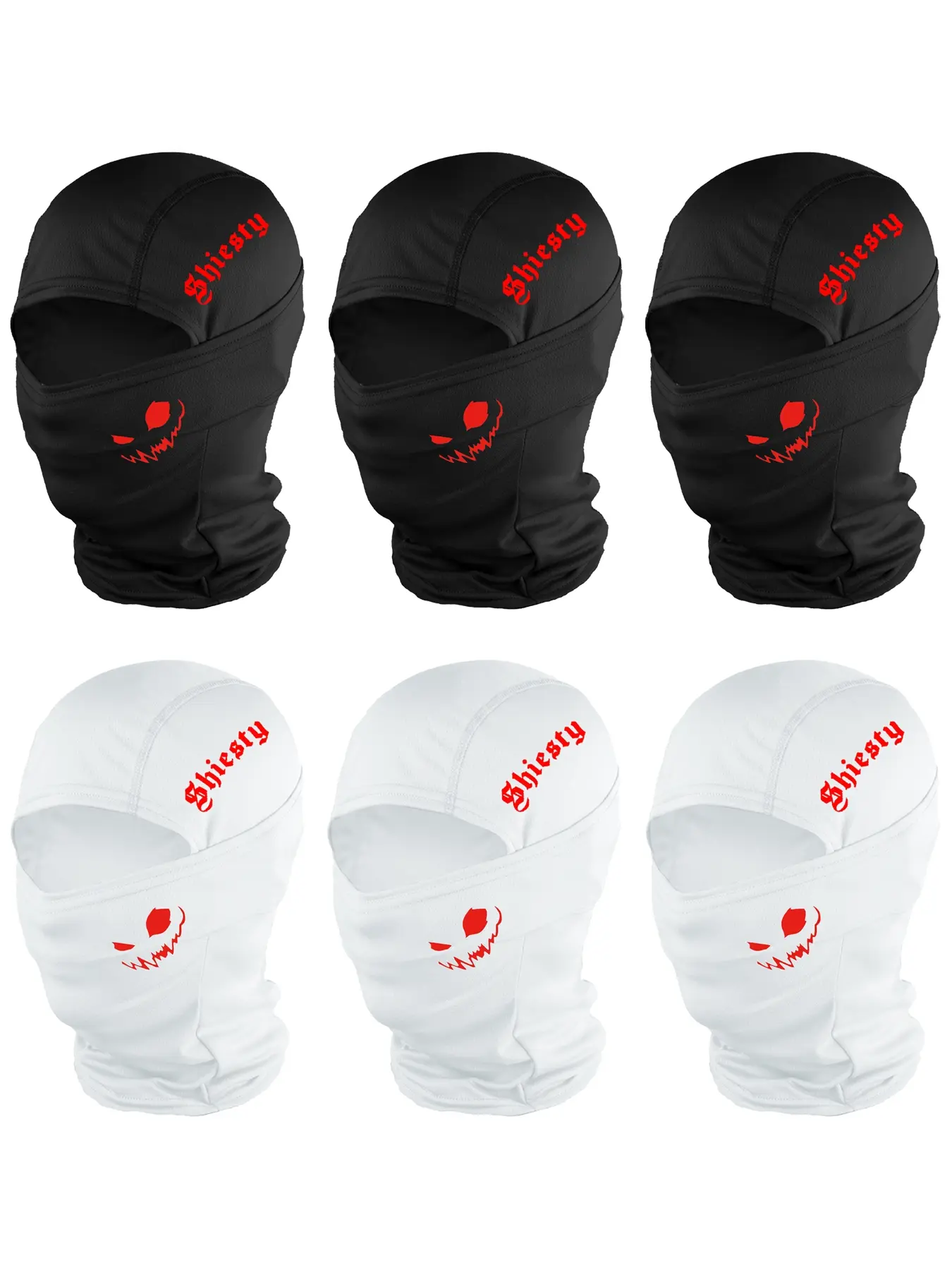 Unisex Letter & Smiling Face Print Balaclava Mask, Breathable Neck Gaiter for All Seasons, Ideal for Outdoor Sports & Daily Use