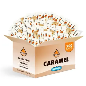 Pocket Pours Sugar Free Caramel Coffee Syrup - 200 Count