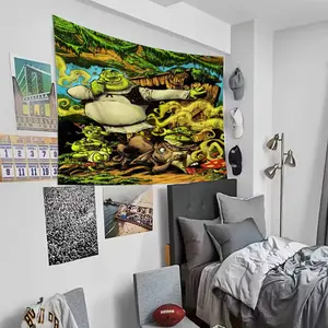 Shrek-5 Hanging Banner for Home Decor, University Dorm Bedroom Living Room Wall Decoration, Multi-Purpose Party Decorations