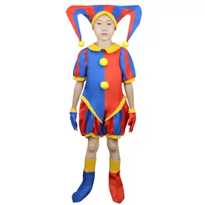 Magical Digital Circus Cosplay Costume Pomni Jumpsuit Halloween Clown Outfit