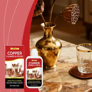 Copper Cleaner Polish Agent, Copper Pot & Utensils Oxidation Remover, Gentle Shine Metal Gloss Cleaning Agent, Effective Rust Removal