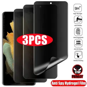 3Pcs Privacy Hydrogel Film for  S23 S21 S22 S24 Ultra S10 Plus S20 FE Screen Protector Without Fingerprint Unlocking