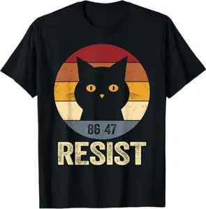 Resist Anti Trump Tee Retro Resist Anti Trump Cat 86 47 T-Shirt