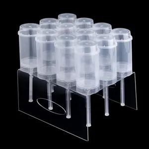 Pack of 12 Cake Push Up Pop Containers with Tray, Cake Pop Molds Stand, for Homemade Treats Dessert Snacks
