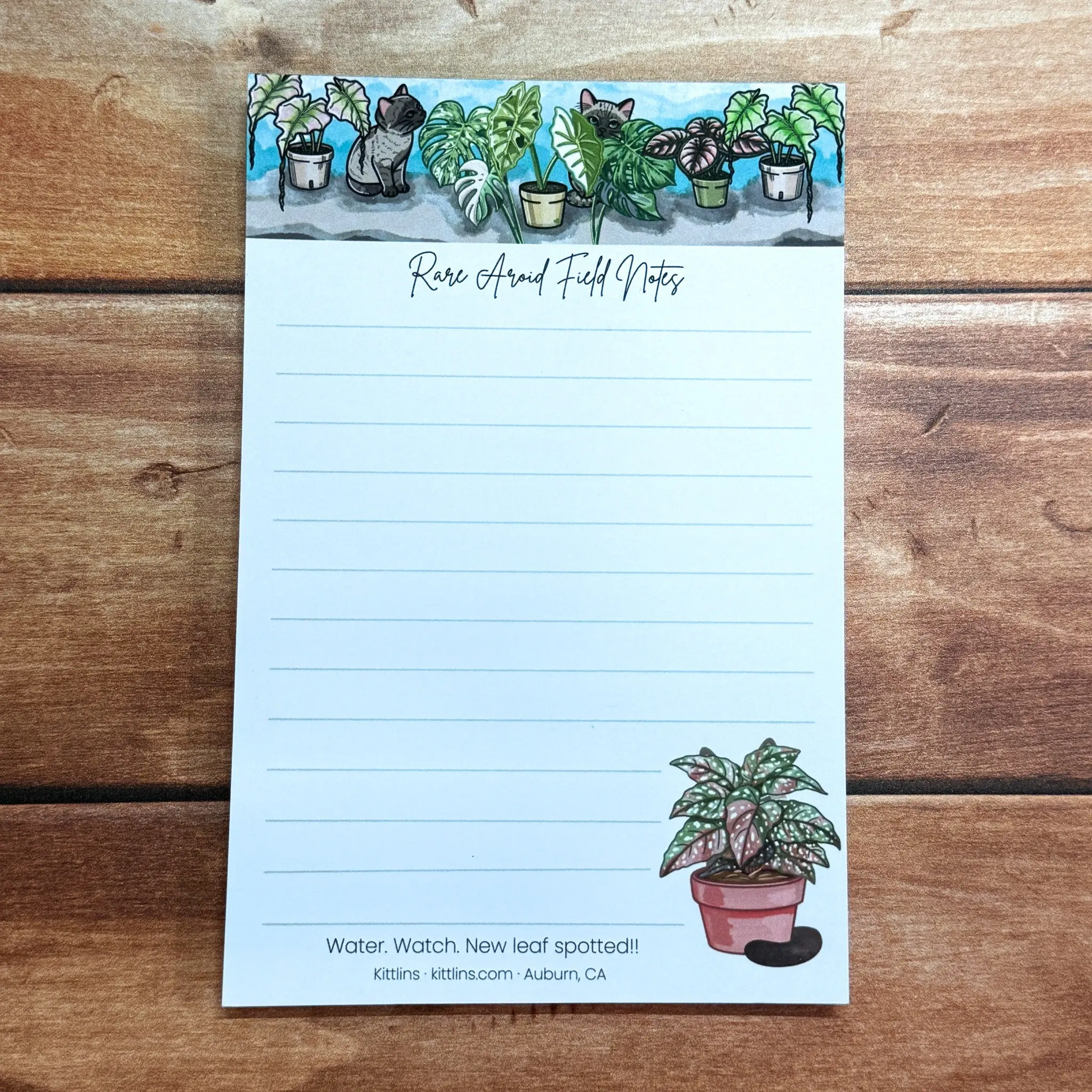 Rare Aroid Plant Lover Cat Notepad