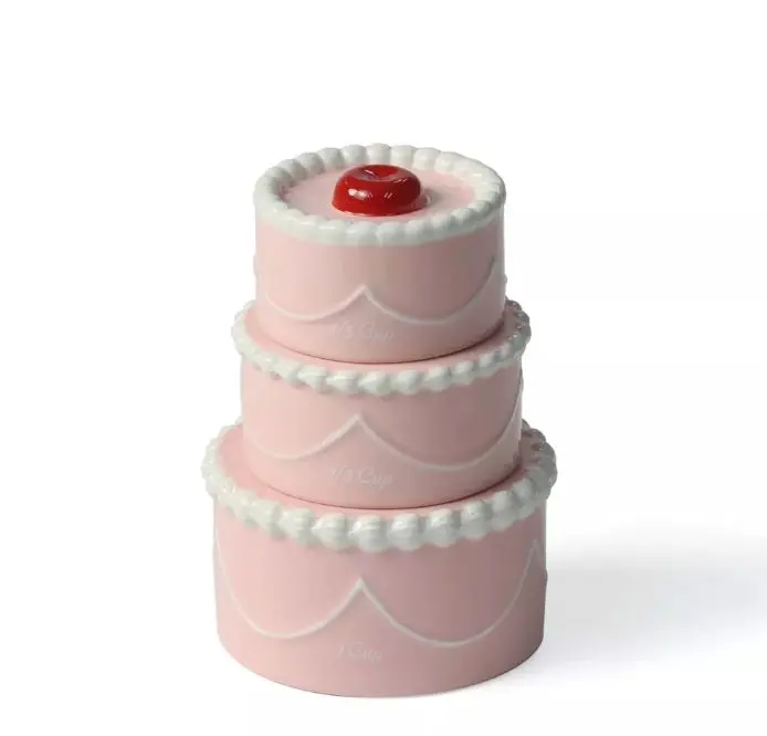 Target Bullseye's Valentine's 2026 Ceramic Cups Cake Measuring Cups 3 Pc (NEW)