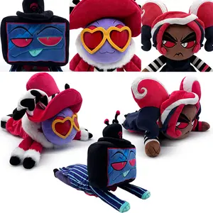 2026 Amine Hazbin Hotel Vox Cushion Plush Toys Vaux Love hat Niffty Anime Peripherals Toy Birthday Christmas Gift For Children