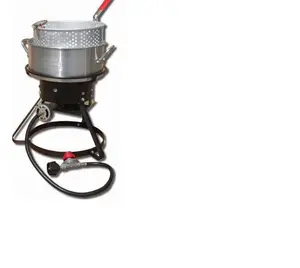 King Kooker Model # 1217 12” Bolt Together Propane Outdoor Cooker Package with Aluminum Fry Pan and Basket