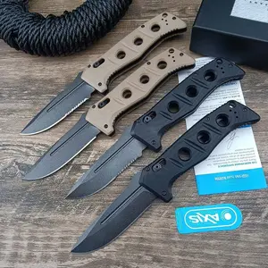 Button Side 2750 Adamas Assist Folding Knife D2 Blade Nylon Fiber Handle Convenient Outdoor Tool Camping Fishing Hiking EDC Pocket Knife