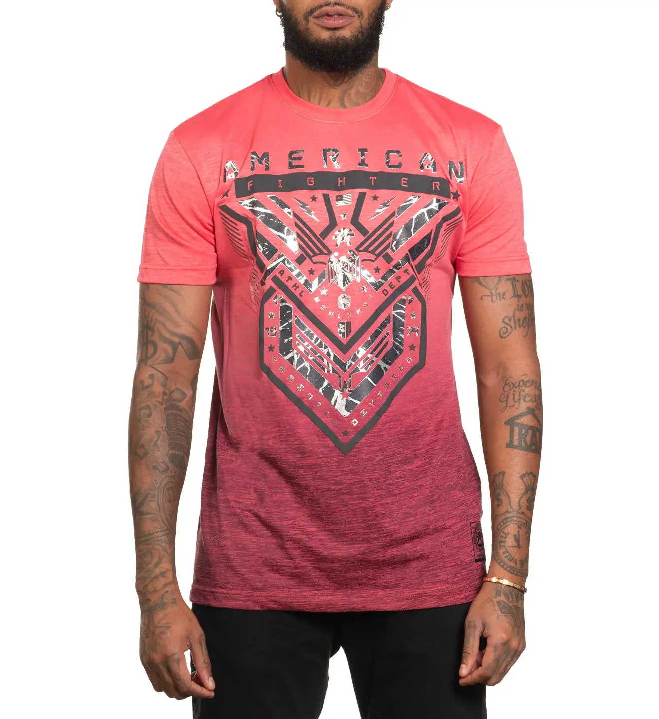 American Fighter Men's Short-Sleeve Cotton Graphic Polyester T-Shirt - Menswear Casual Top, Streetwear, Tshirt, Graphic Print, Heat Transfer Tag, Refer To Sizing Chart, Shortsleeve, Round Neck, Casual Fit, Cotton Blend, Cold Wash