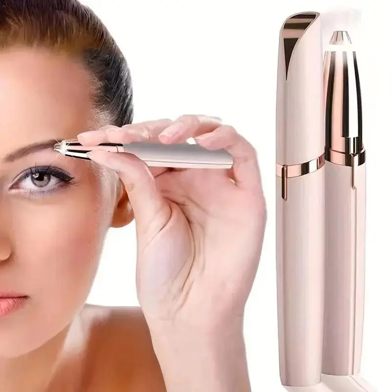 Electric Brow Trimmer, Eyebrow Shaper for Women and Men, Automatic Hair Removal Device, Beauty Grooming Tool, Unisex Body Hair Remover, Precision Razor Blade