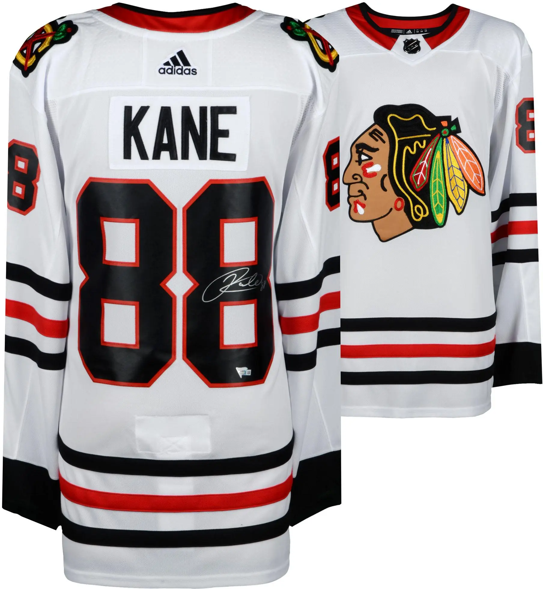 Patrick Kane Chicago Blackhawks Autographed White Adidas Authentic Jersey - Fanatics Authentic Certified